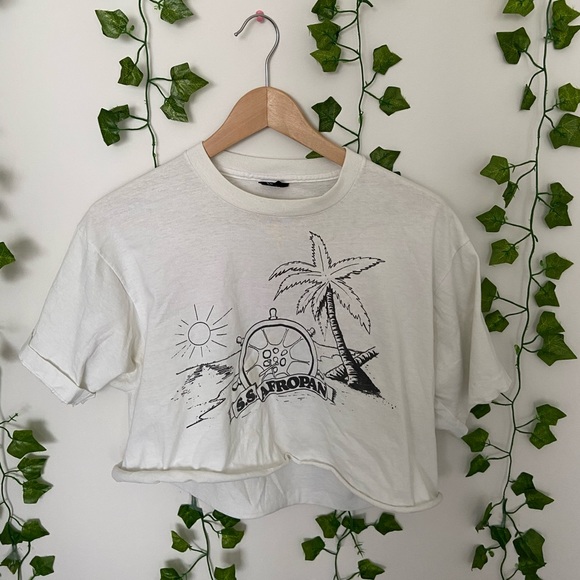 vintage carribean cropped tee - Picture 2 of 3